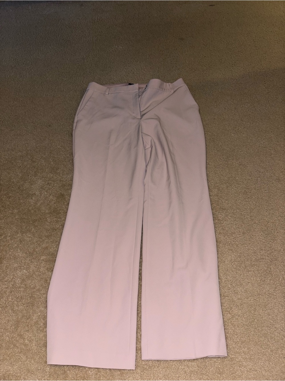 Express Pale Pink Straight-Leg Trousers